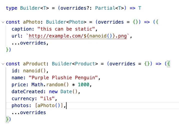 Beautiful Object Builders in TypeScript